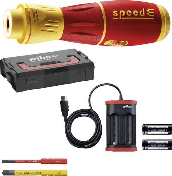 klein Verschillende goederen Invloedrijk WIHA SpeedE II elektrische schroevendraaier set 7-delig