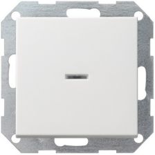 GIRA drukvlak-controleschakelaar 2-polig systeem 55 Zuiver wit (hagelwit) MAT 012227