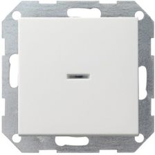 GIRA drukvlak-controleschakelaar wisselschakelaar / 1-polig systeem 55 Zuiver wit (hagelwit) MAT 013627