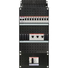 ABB groepenkast met hoofdschakelaar in kast, met busboard systeem 3-fase 220x330mm