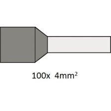 Cimco adereindhuls geisoleerd grijs 4mm2 per 100