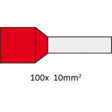 Cimco adereindhuls geisoleerd rood 10mm2 per 100