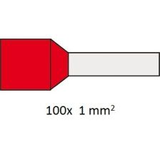 Cimco adereindhuls geisoleerd rood 1,0mm2 per 100