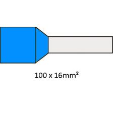 Cimco adereindhuls geisoleerd blauw 16mm2 per 100