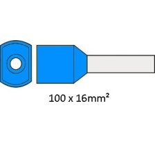 Cimco dubbele Adereindhuls geisoleerd blauw 16mm2 per 100