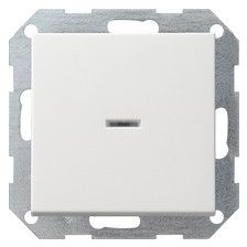 GIRA drukvlak-controleschakelaar 2-polig systeem 55 Zuiver wit (hagelwit) 012203