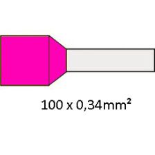 Cimco adereindhuls geisoleerd roze 0,34mm2 per 100