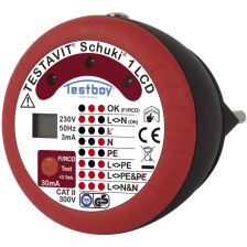 Testboy Schuki 1 LCD wandcontactdoos & aardlekschakelaartester